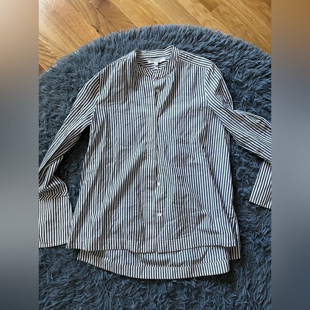 Derek Lam 10 Crosby Striped Button Down Shirt Flare Sleeves Size 8